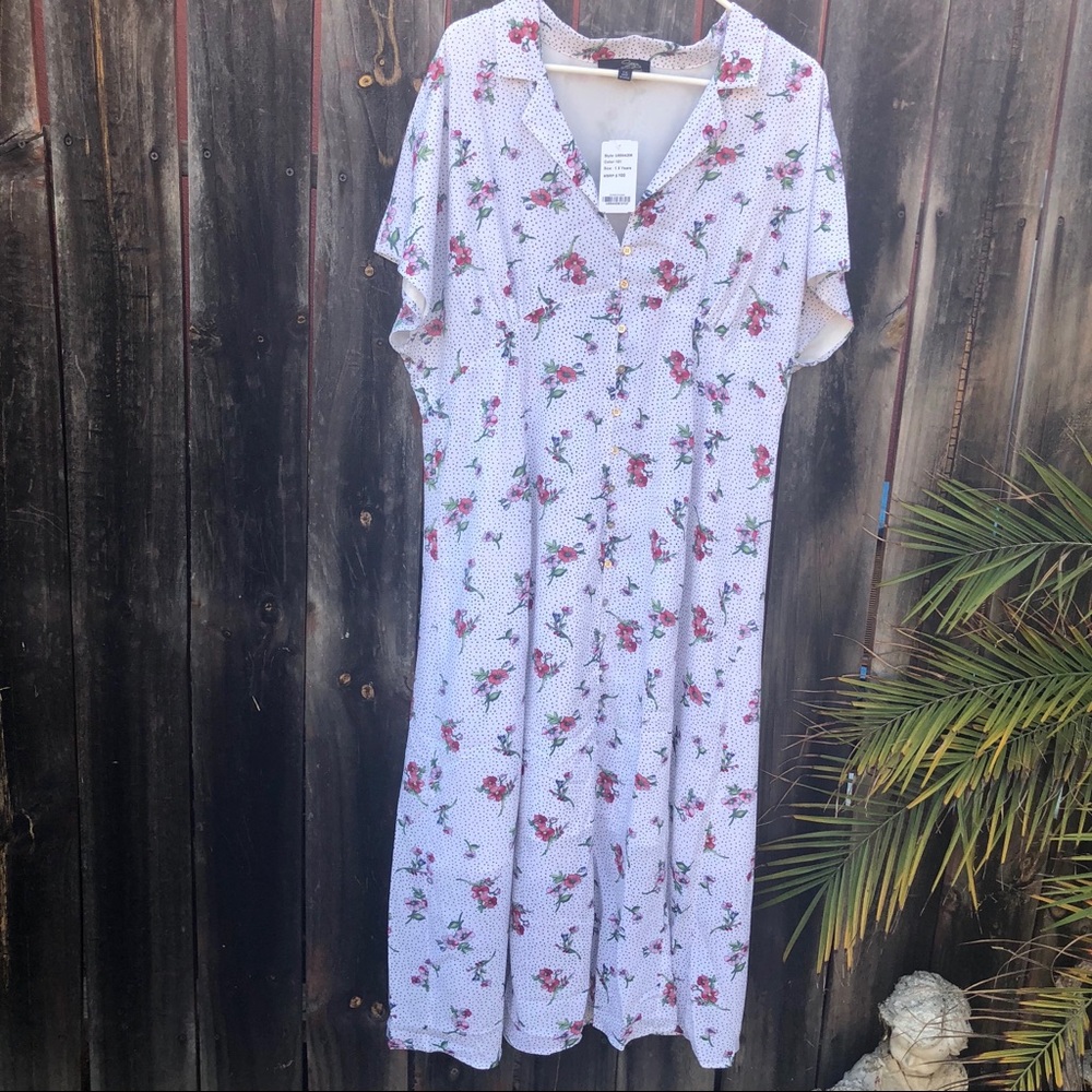 🌺PRICE DROP🌺 Vintage Dress White Polka Dot Dress